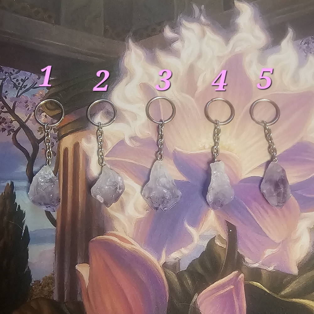 Amethyst Key Chain